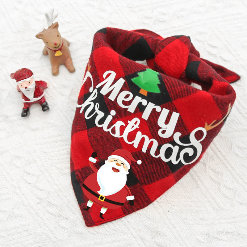 Double-layer Triangle Pet Scarf and Saliva Towel