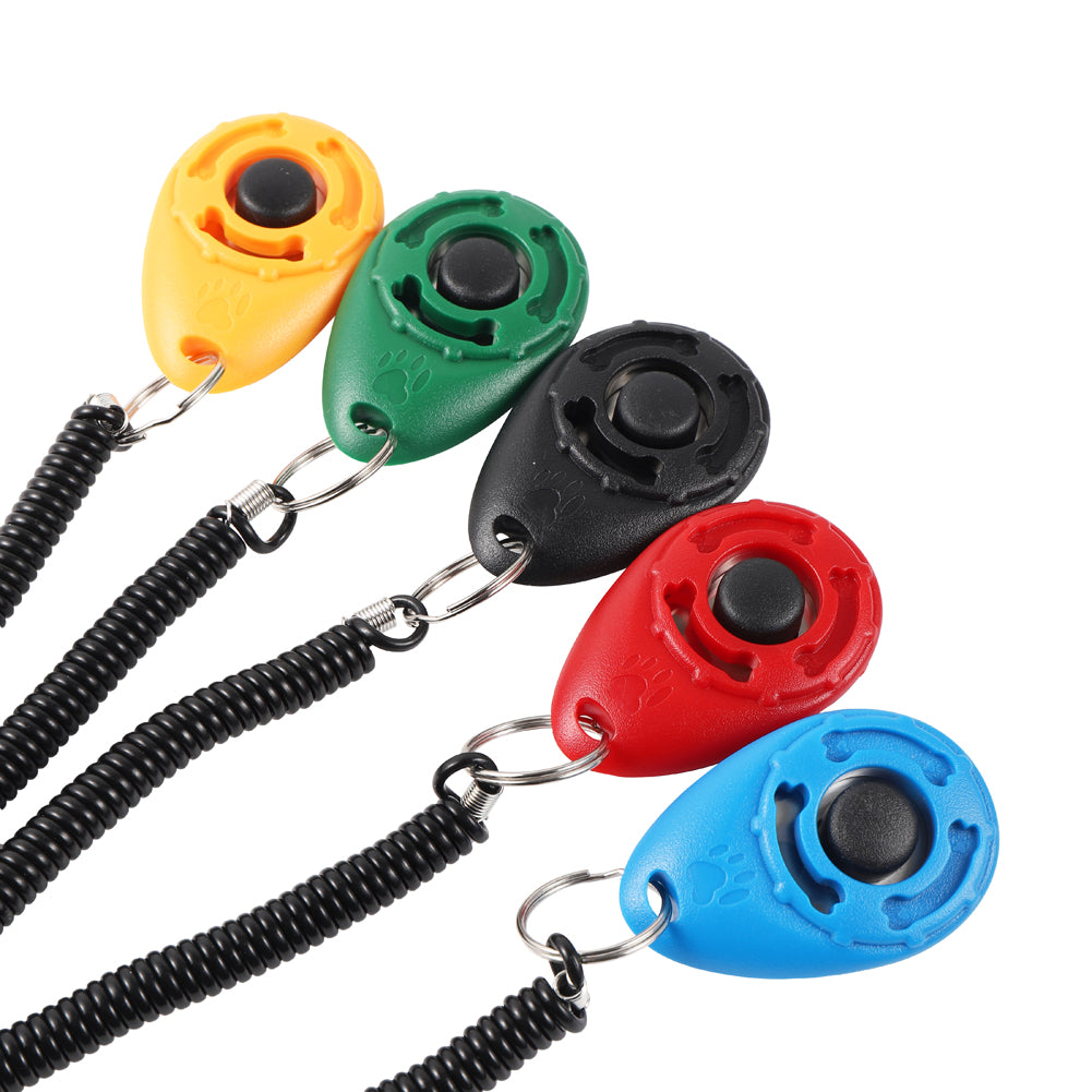Adjustable Dog Training Clicker with Keychain Strap
