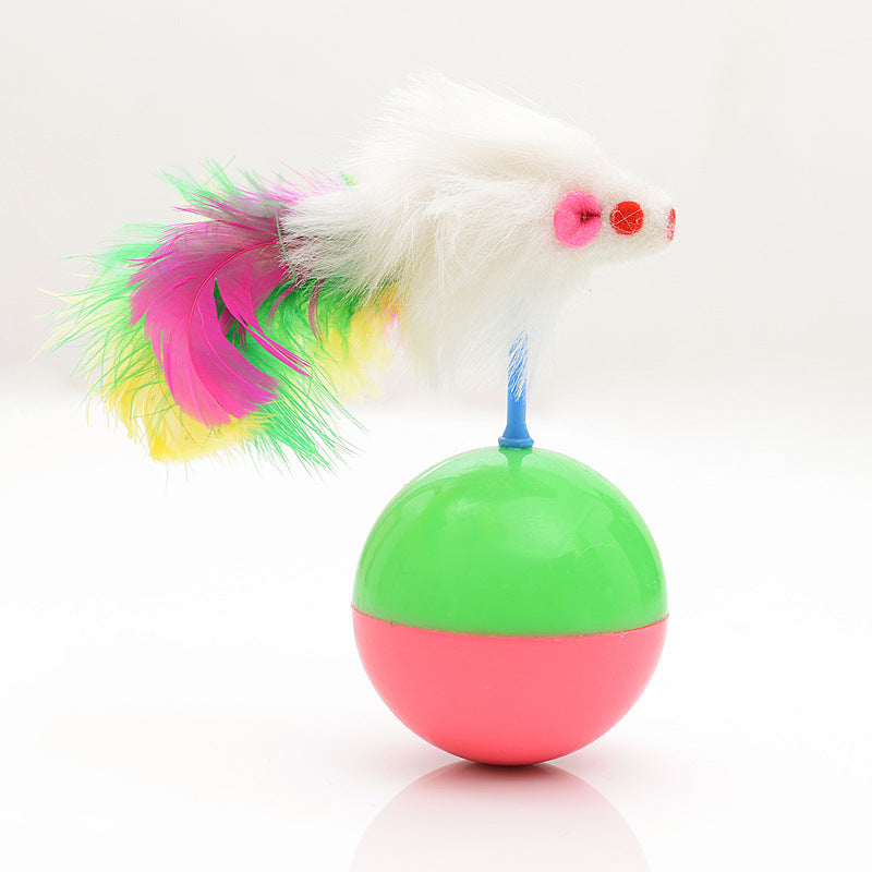 Plush Mouse Wobble Toy for Cats and Pets