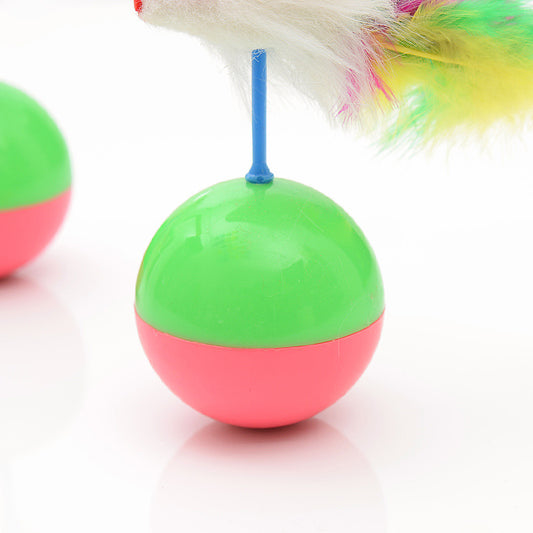 Plush Mouse Wobble Toy for Cats and Pets