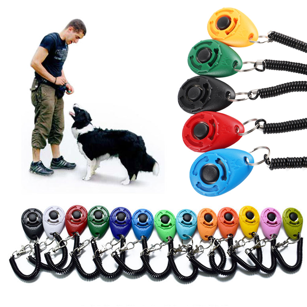 Adjustable Dog Training Clicker with Keychain Strap