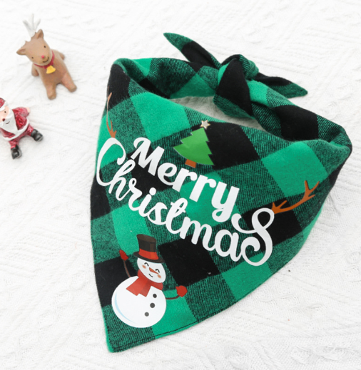 Double-layer Triangle Pet Scarf and Saliva Towel